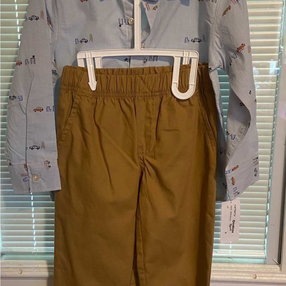 Boys Carters collared shirt and pants. Size 4T